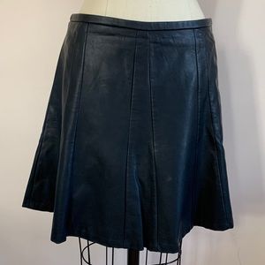 Faux leather a line mini skirt